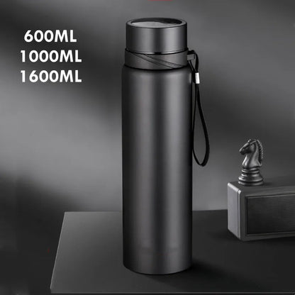New Double Stainless Steel Vacuum Flask With Filter Large Capacity Portable Sport Thermos Mug Coffee Tea Tumbler 600ml/1000ml/1600ml