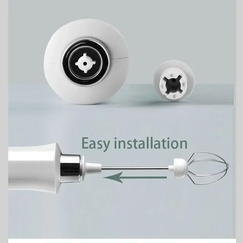 Wireless Milk Foam USB Rechargeable Handheld Electric Foam Maker 3 Speeds